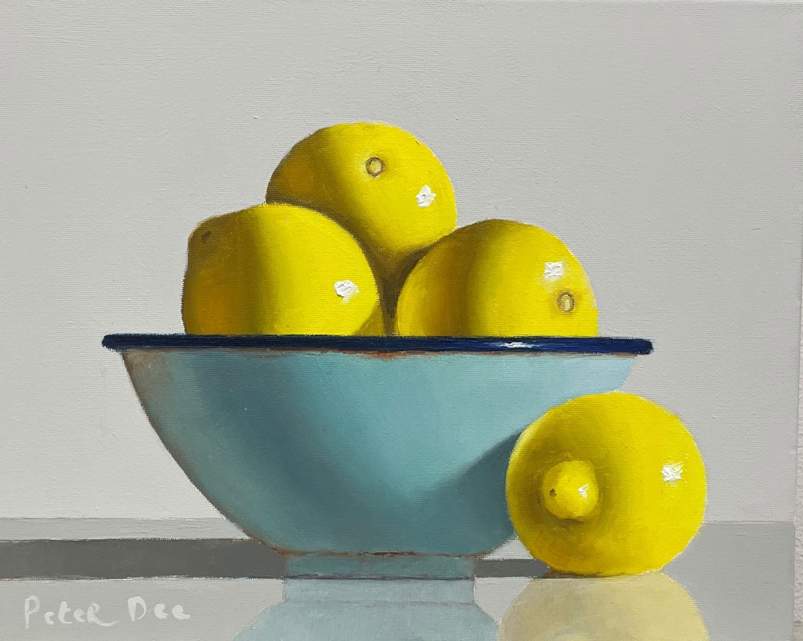 Peter Dee, Enamelware Bowl with Lemons , 2025