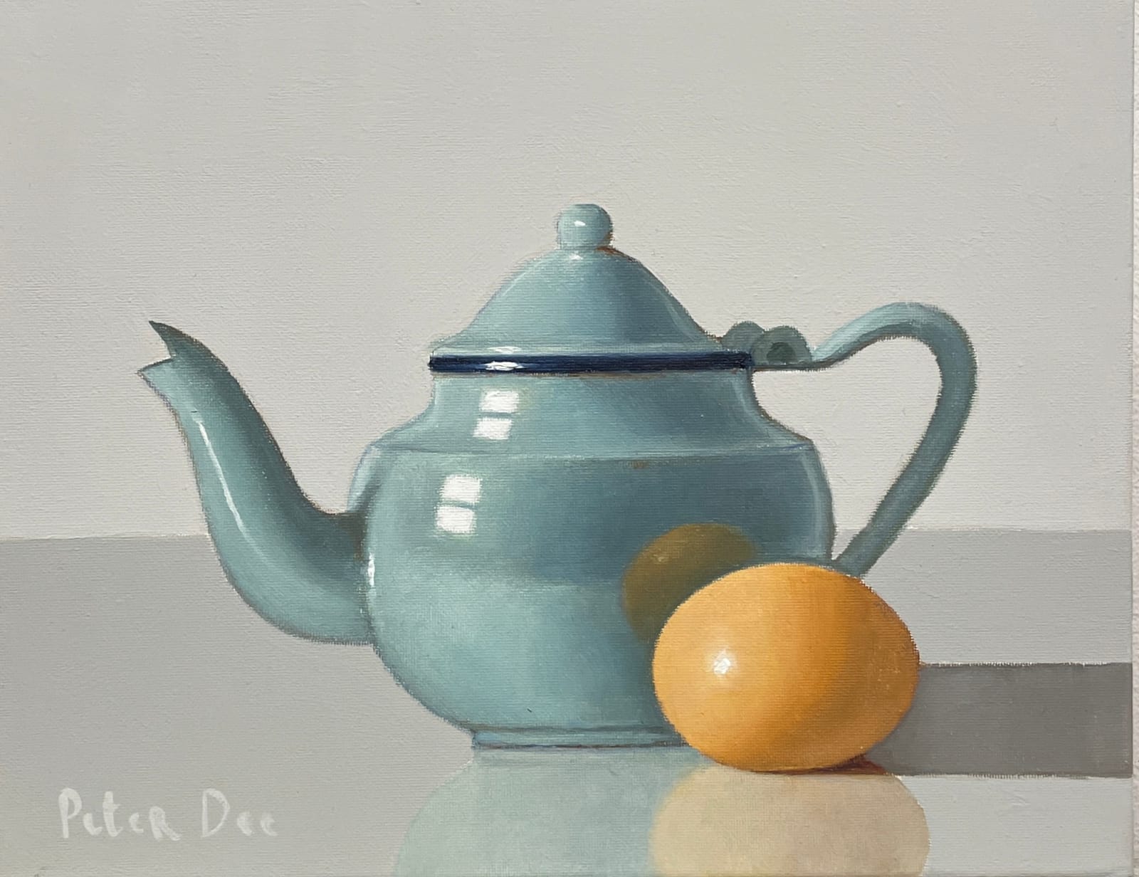 Peter Dee, Turquoise Teapot with Egg , 2025
