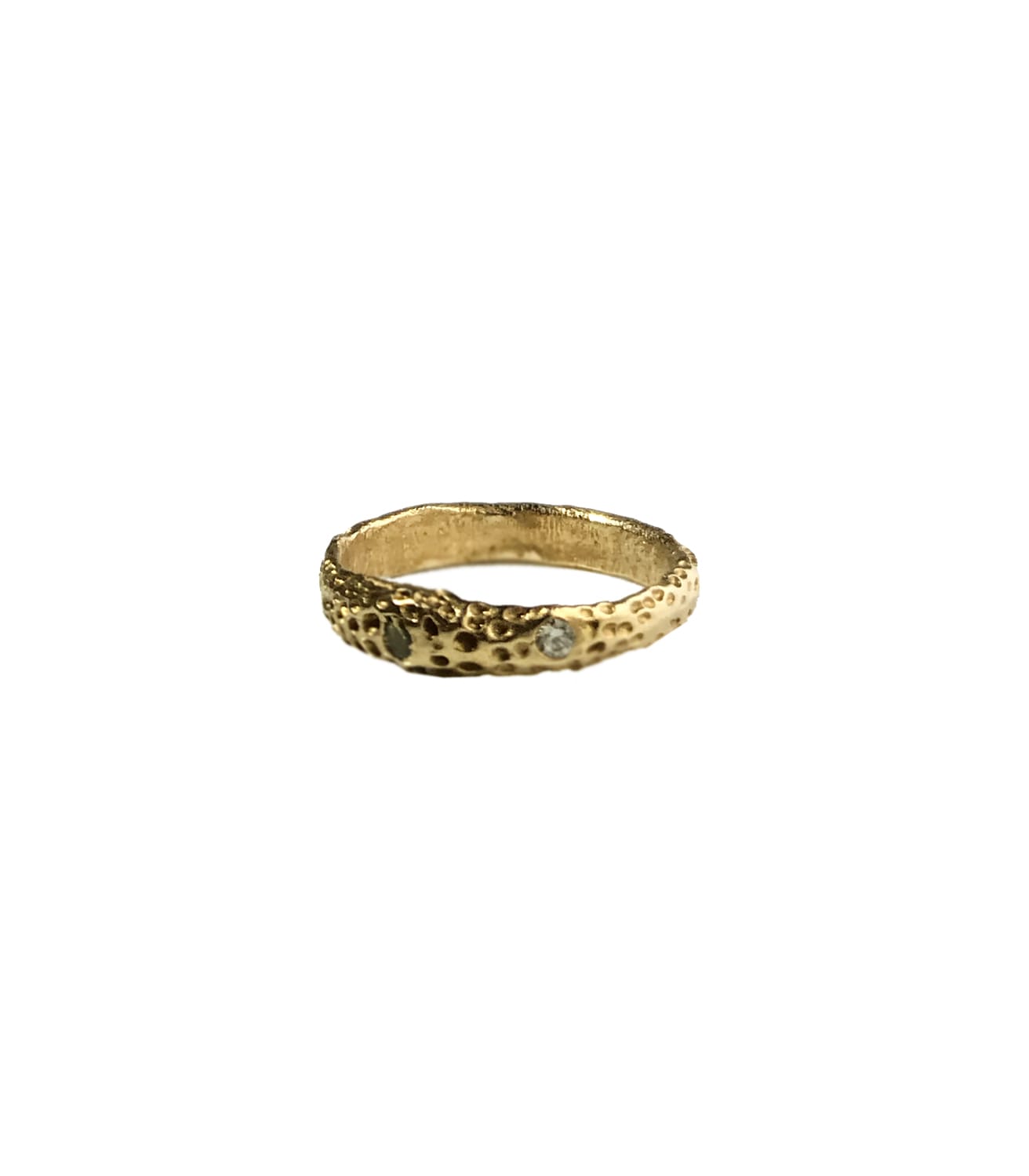 Petrified Spongy Coral Ring