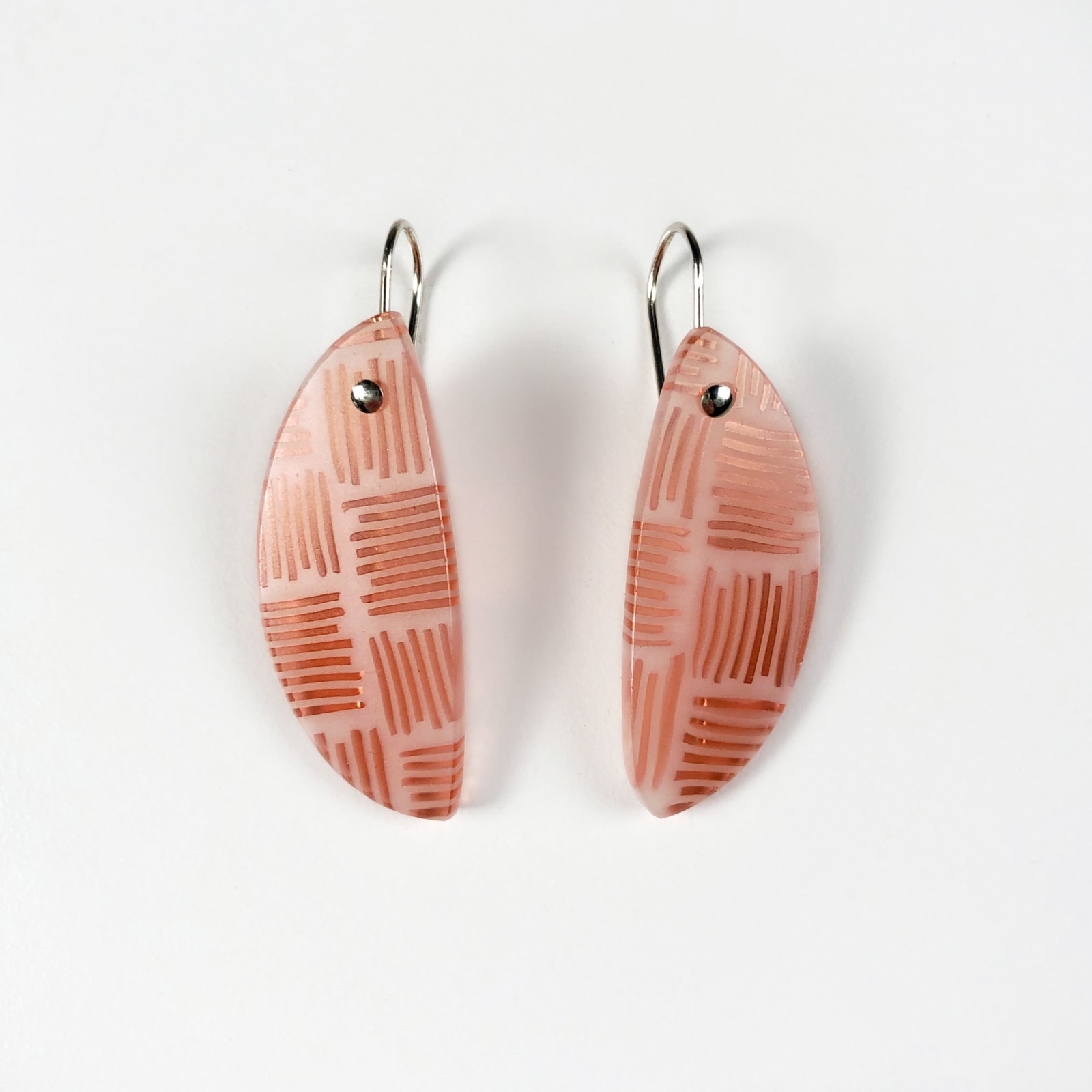 Orange Wedge Earrings