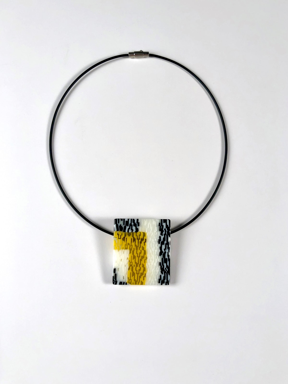 Yellow, Black, and White Pendant