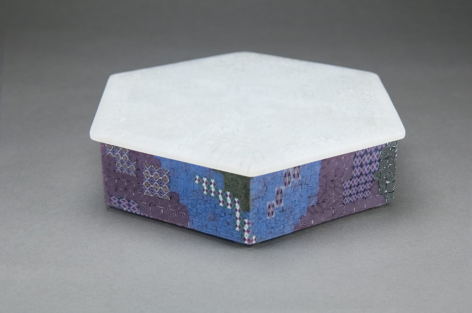 Glass Murrine Hexagonal Box