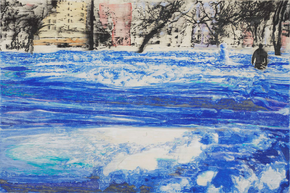 Ena Swansea, snowman and man, 2018