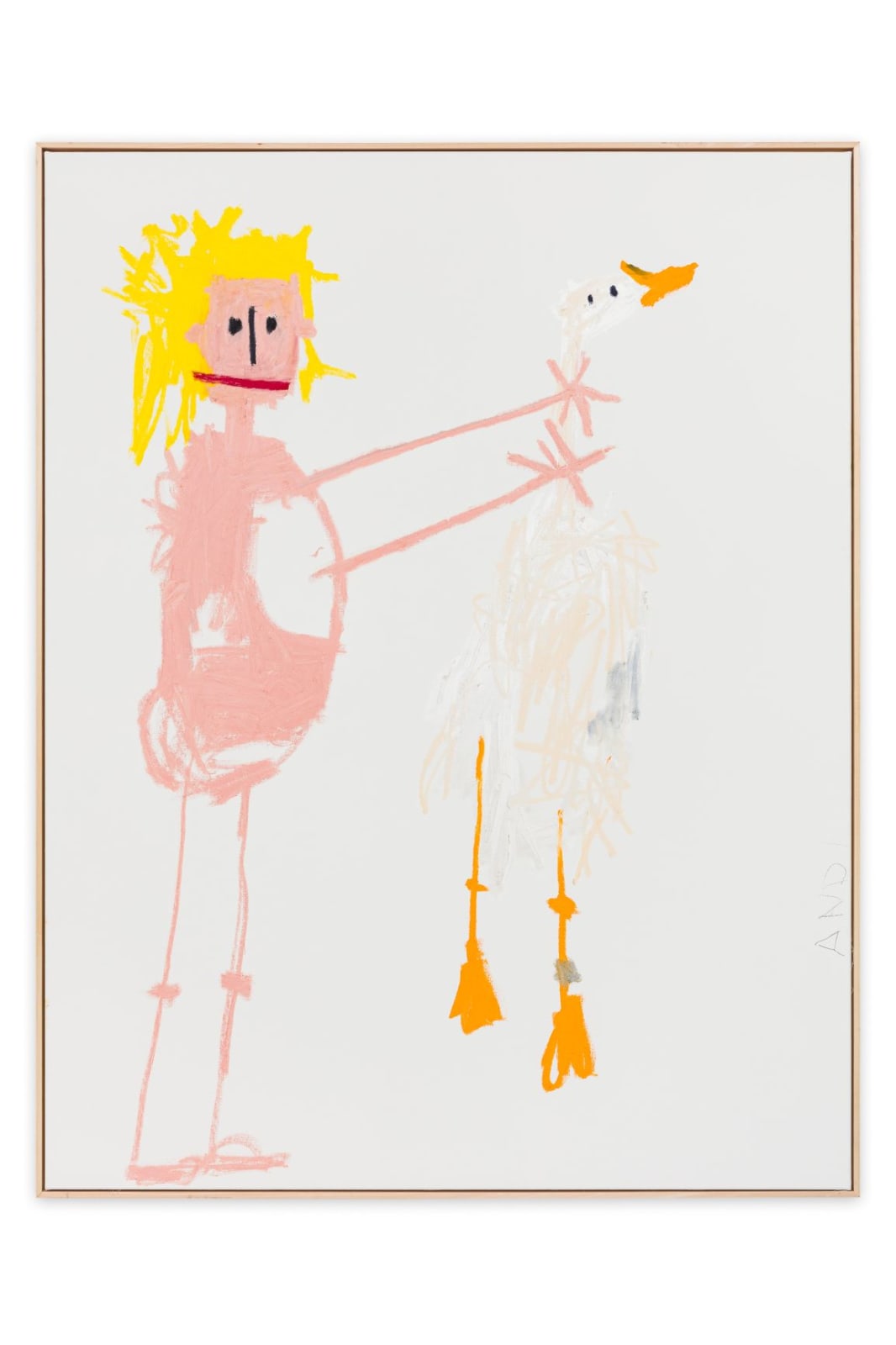 Andi Fischer, Gans am Halse packend, 2021