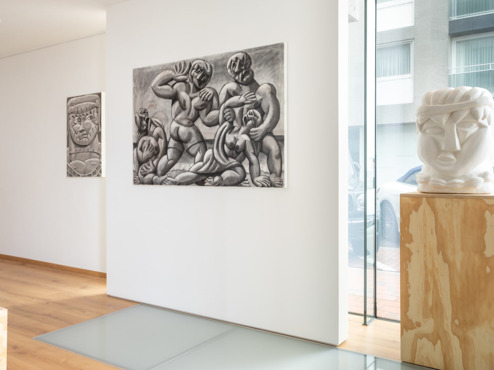 Four figures after the attack, 2025. Studio Florian Tomballe © Buysse Gallery. All rights reserved.