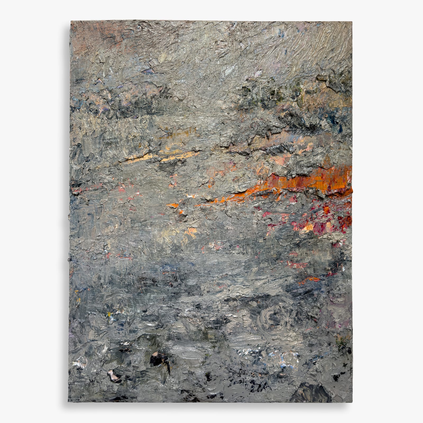 Oil painting by Nils Verkaeren titled The Scar of Passage, 2025, from the Tidal Flux series.