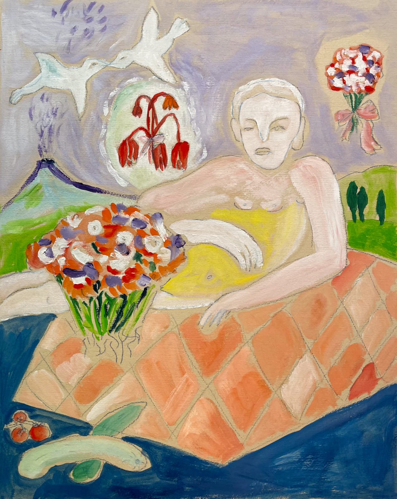 Fiesta, 2024 Oil on archival paper