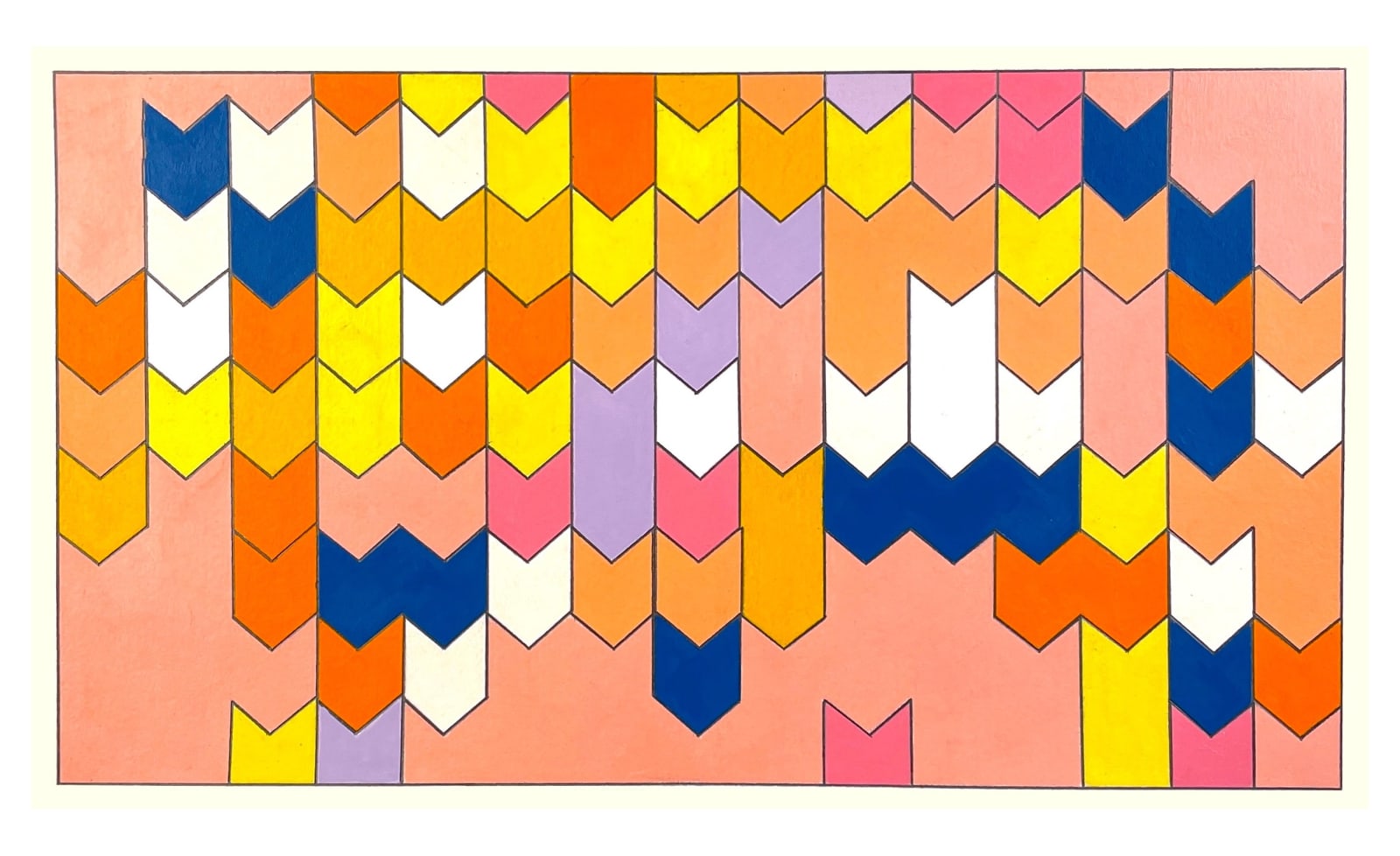 Echo Chamber 4, 2021 Acrylic and graphite on paper
