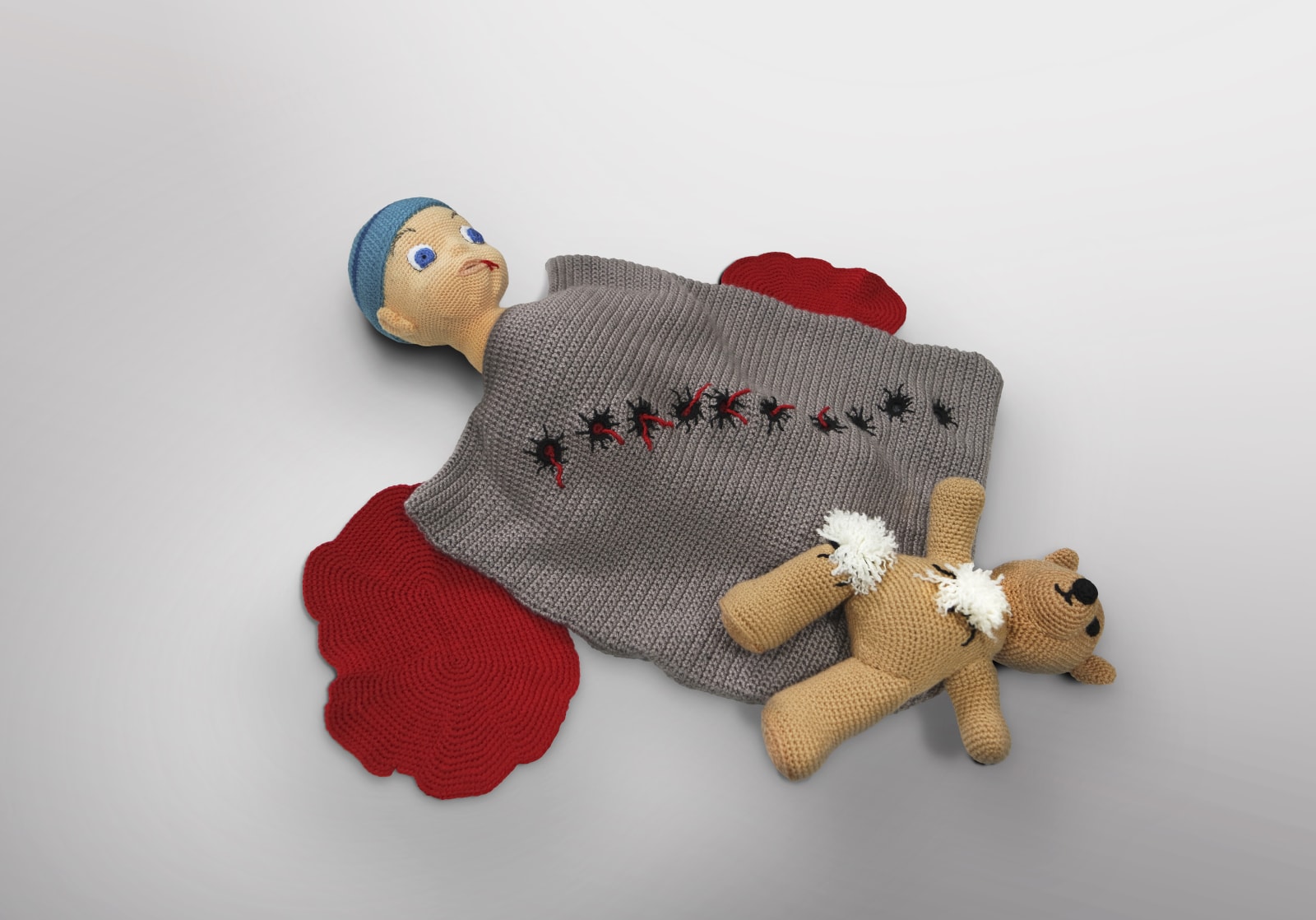 Innocent III, 2016 Acrylic yarn, fiberfill, plastic; crochet