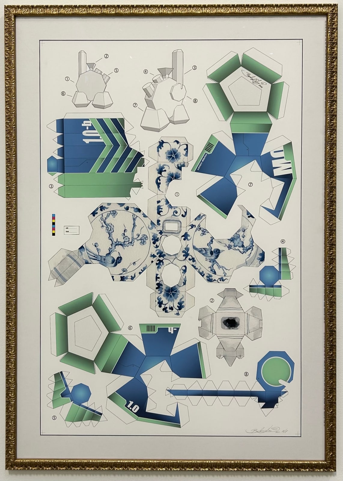 Manga Ormolu Paper Craft 2, 2022 Artwork is signed on the front Archival pigment print