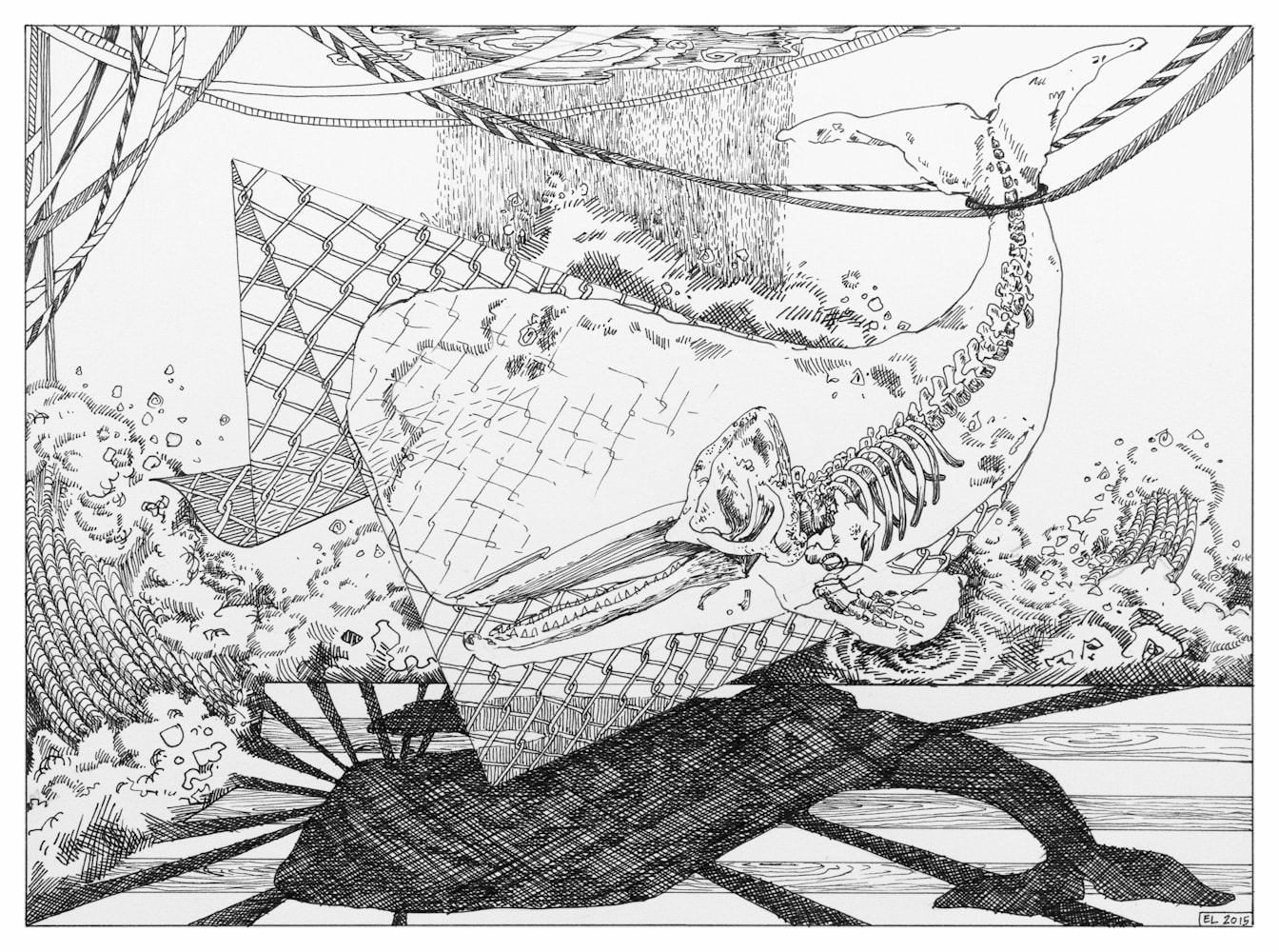 Everything is crystal clear, 2015 Initial and date on recto Ink on paper