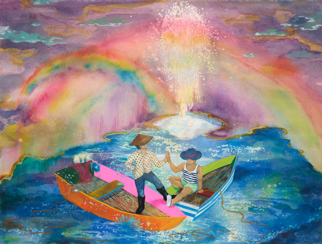 The Town-Ho Story, 2018 Signed on verso Watercolor, gouache and graphite on paper