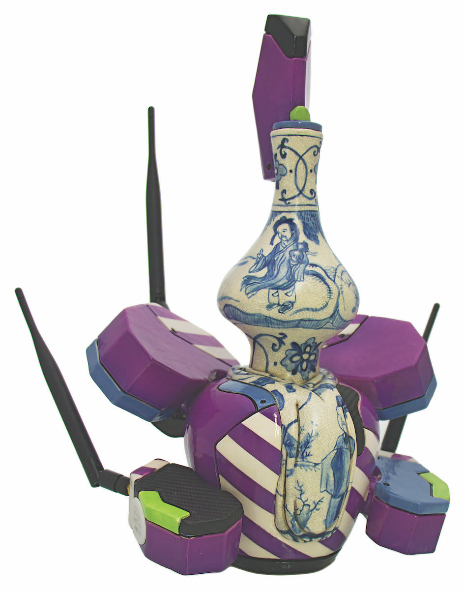 Manga Ormolu 4.0u, 2015 Signed on the bottom Ceramic and mixed media