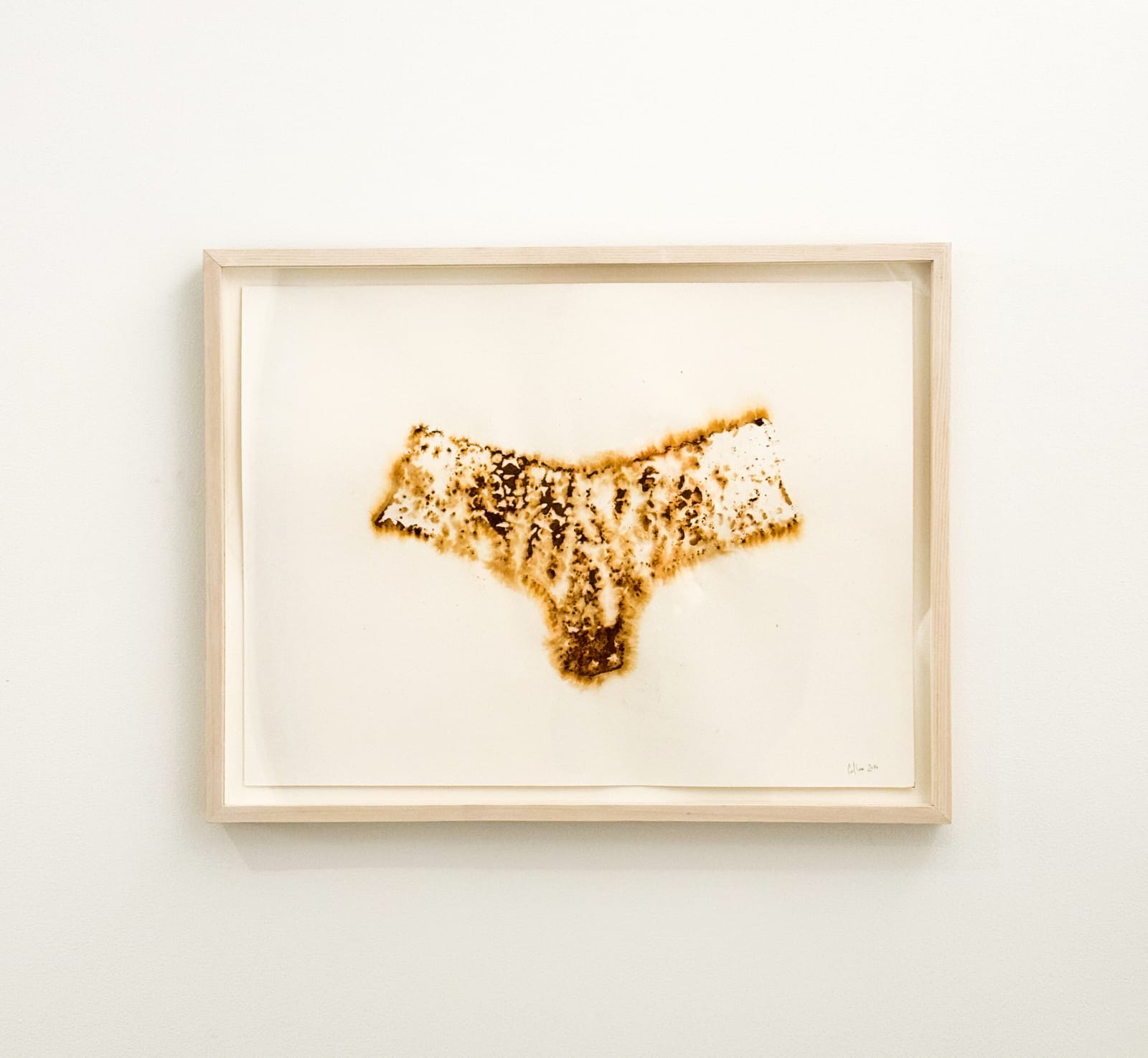 Pantie Stain, 2016 Rust on archival paper