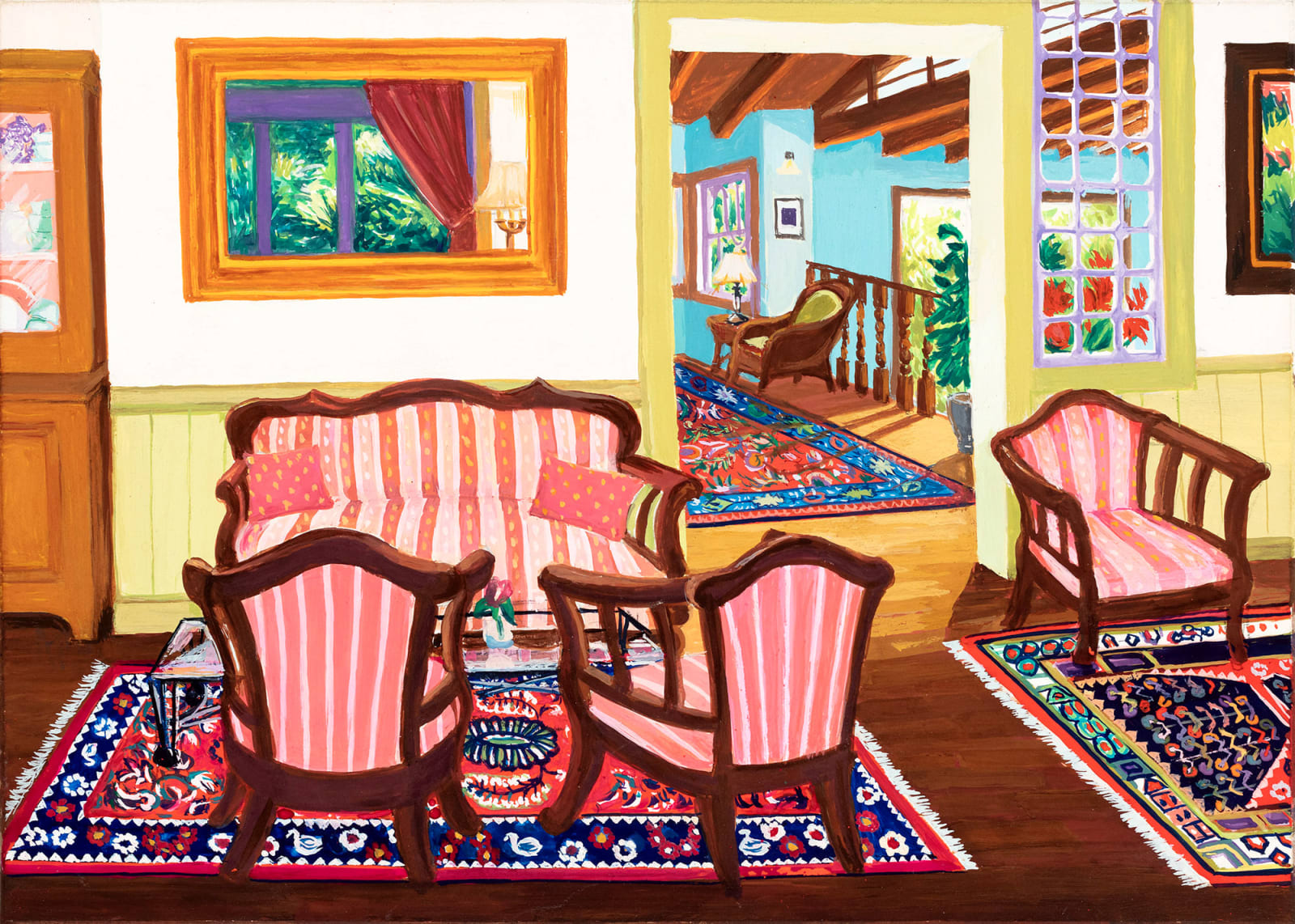 Tropical Comfort, 2022 Artwork is signed on the front Gouache on board