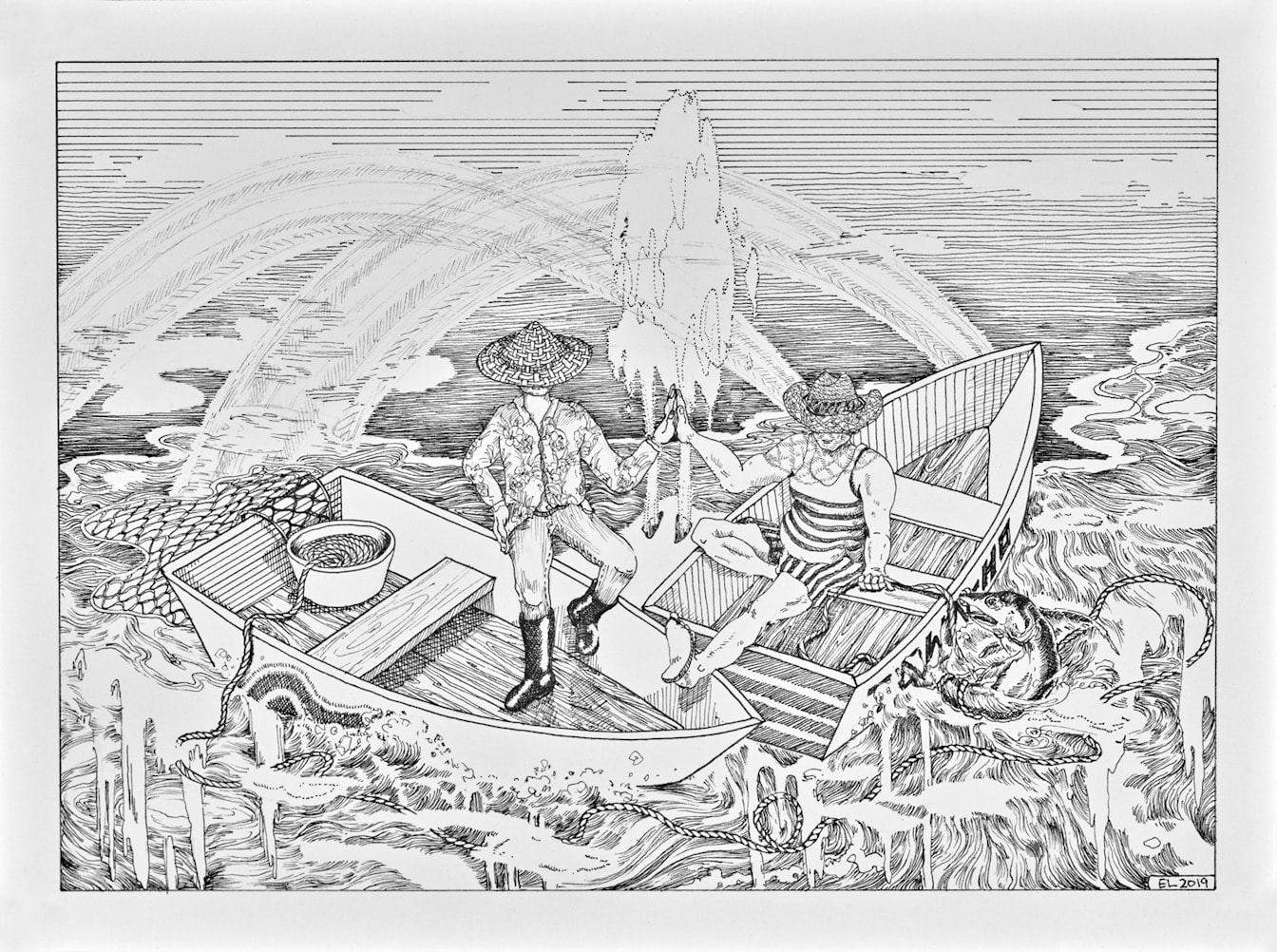 Meet. Greet. Fleet, 2015 Initial and date on recto Ink on paper