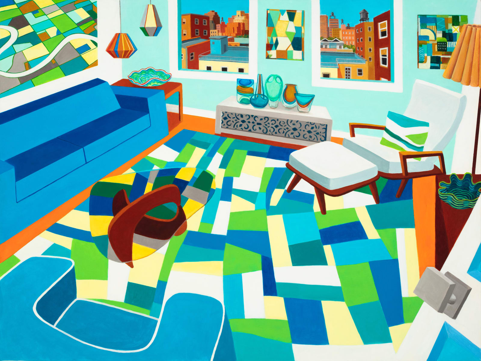 Roxa Smith Puzzled, 2024 Acrylic on canvas over cradled board