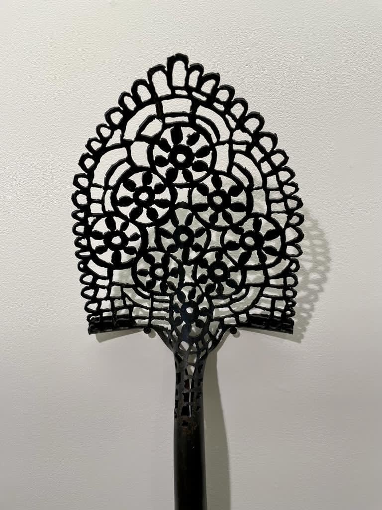 Untitled (Shovel), 2016 Artwork is signed Plasma cut steel and wood