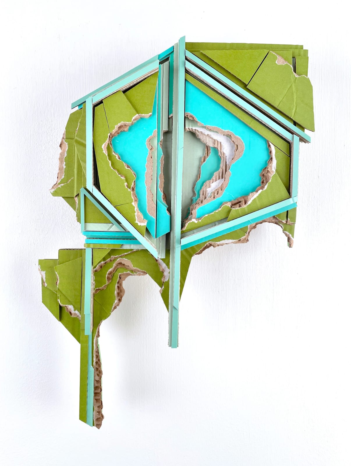 Beta Ground, 2022 Found (unpainted) cardboard, foamcore