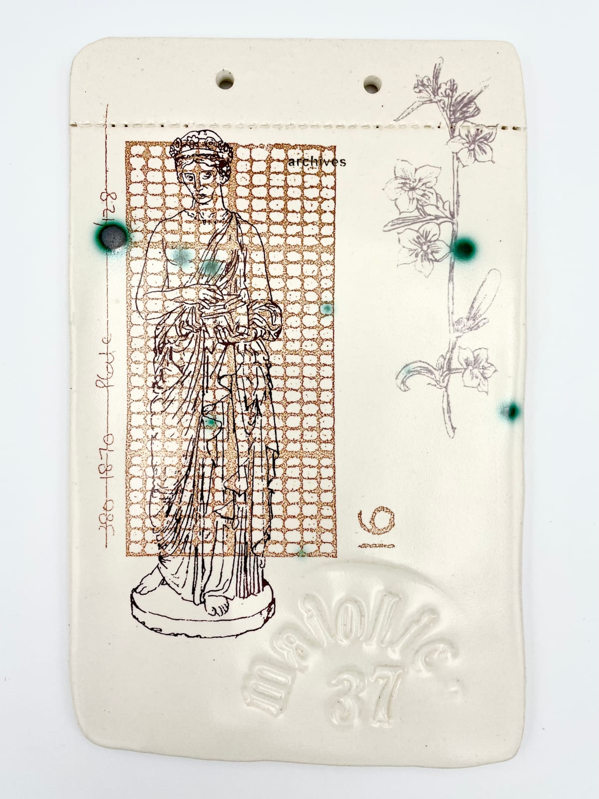 Stephen Dixon, Maiolica 37: Pandora Tile, 2023