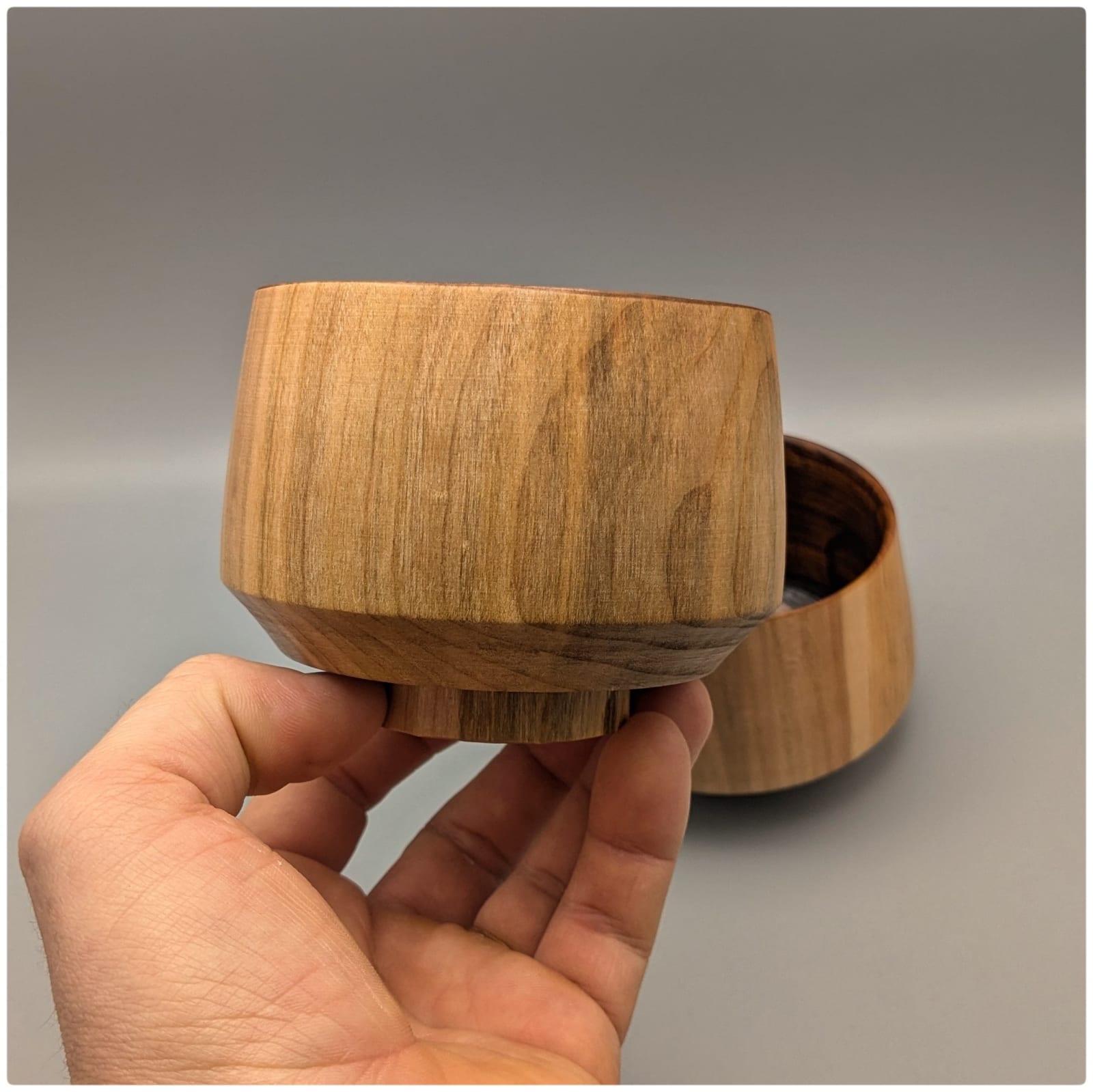 Mathieu Jones, Pair Of Turned Cherry Vessels, 2024