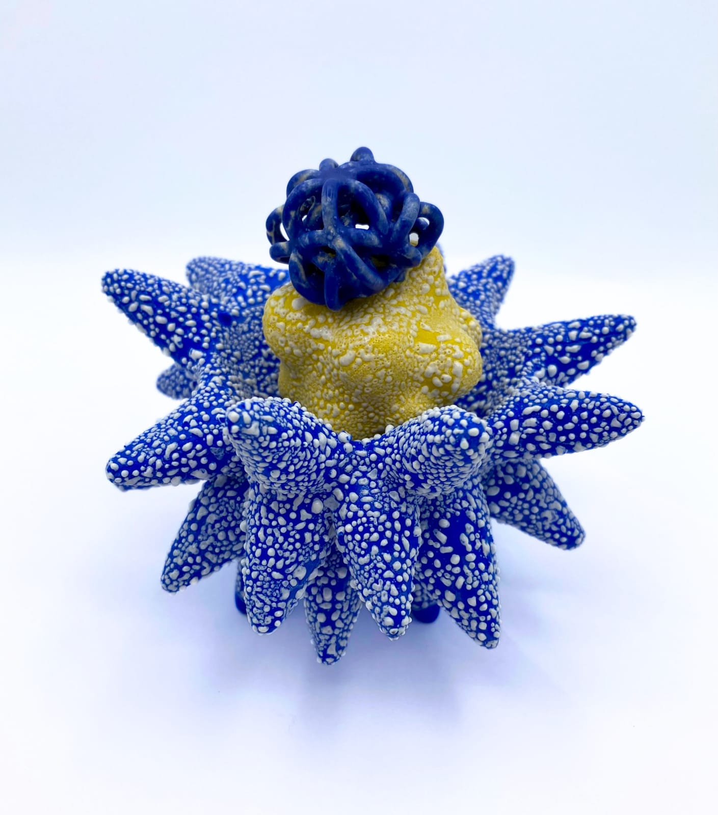 Tessa Eastman, Miniature Cloud Bundle in Pollinating Creature Blue Yellow, 2024