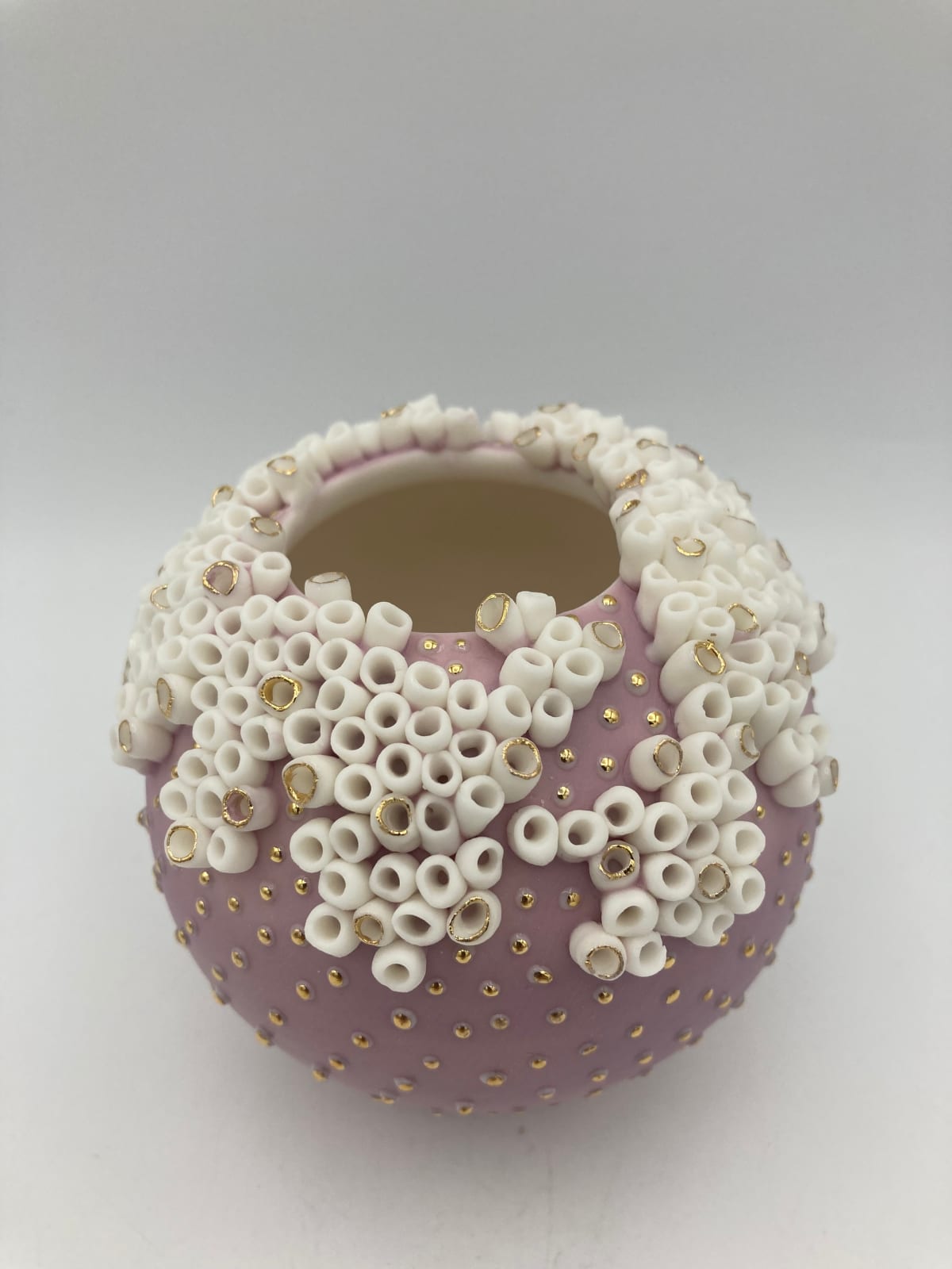 Delfina Emmanuel, Small Medium Pink Floral Moon Jar , 2024