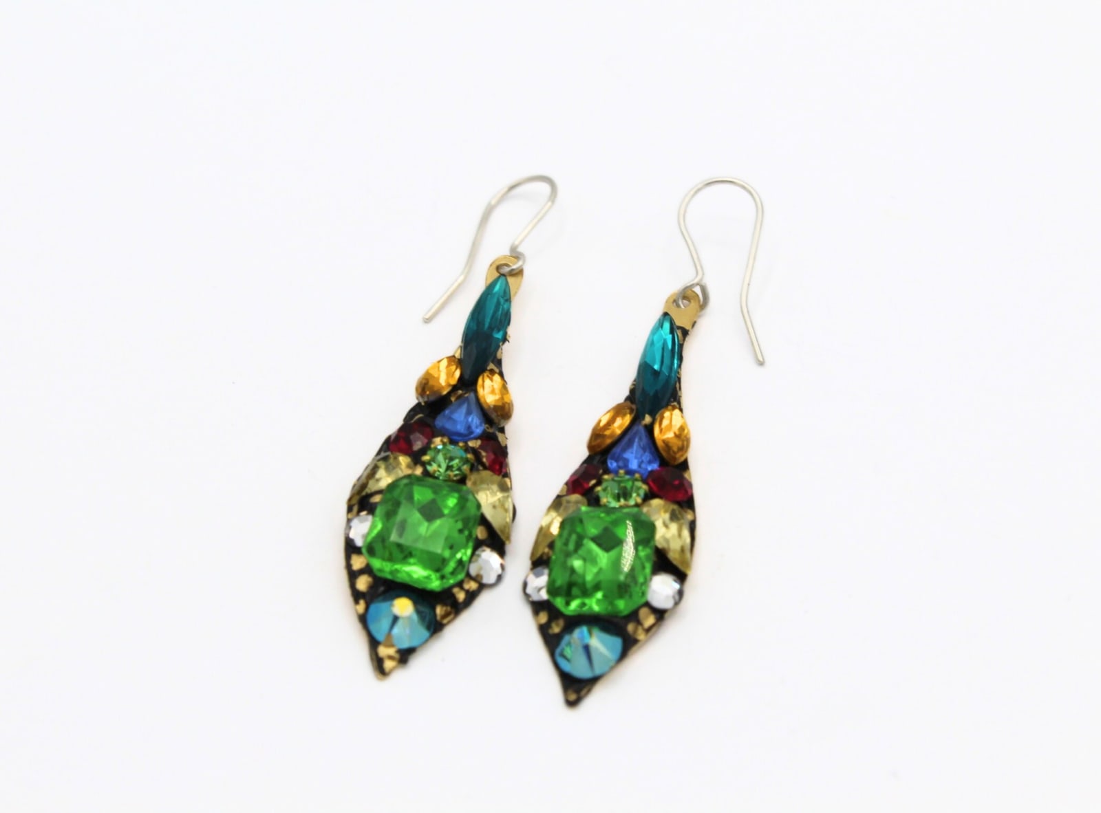 Annie Sherburne, Large Dangle Earrings - Emerald , 2025