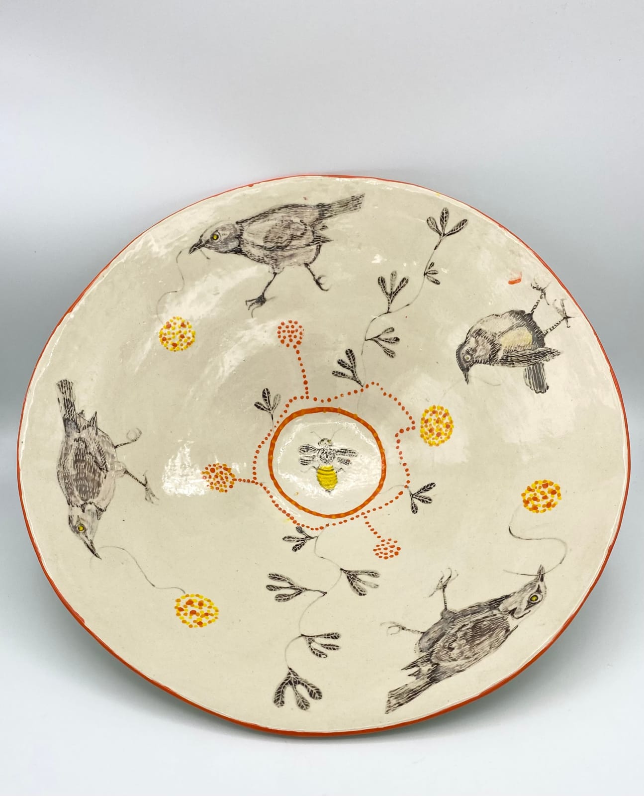 Laurance Simon, Circling Round The Bees Platter, 2024