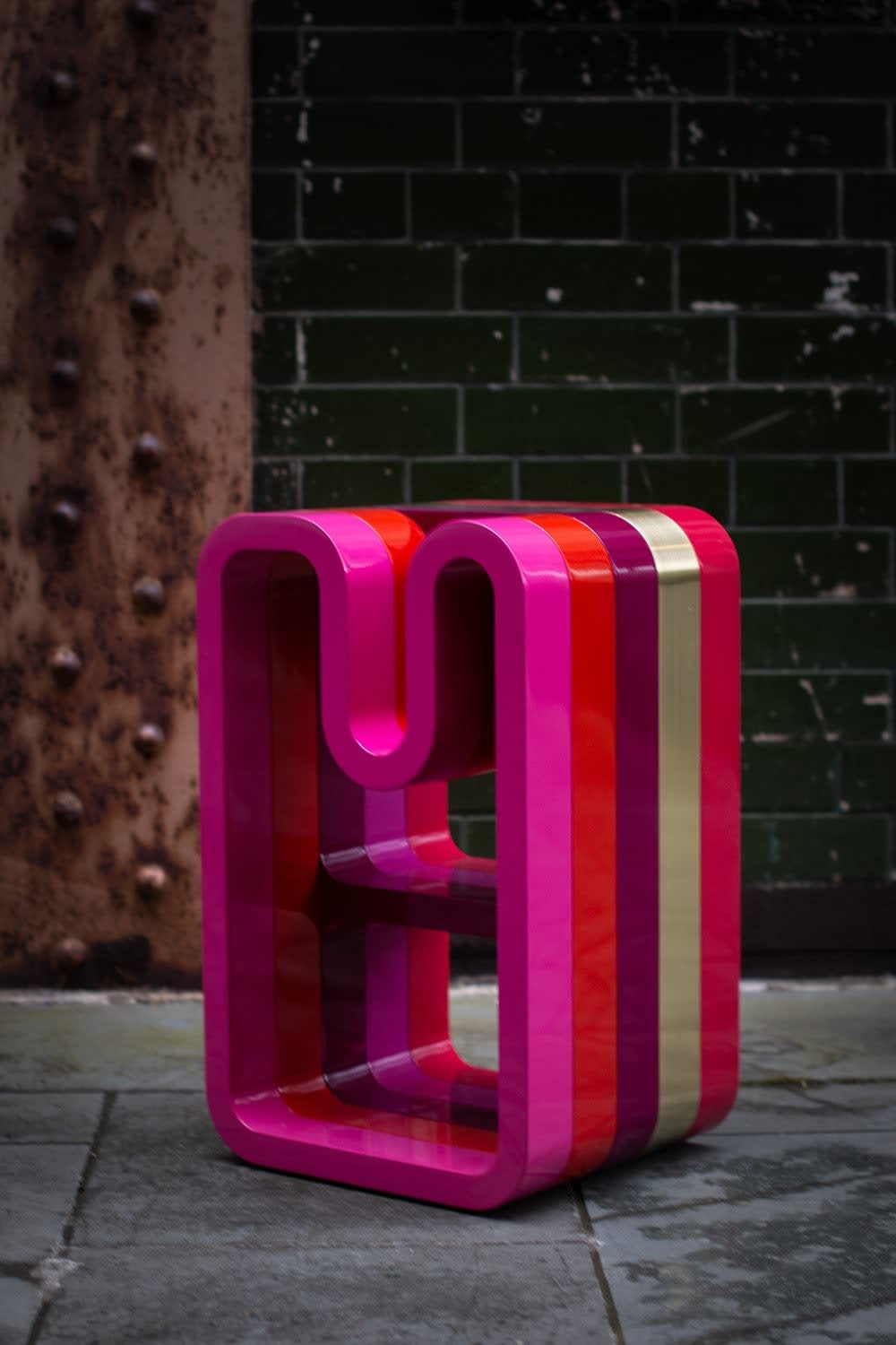 Porter + Trundle, Loop Side Table (Pink), 2022