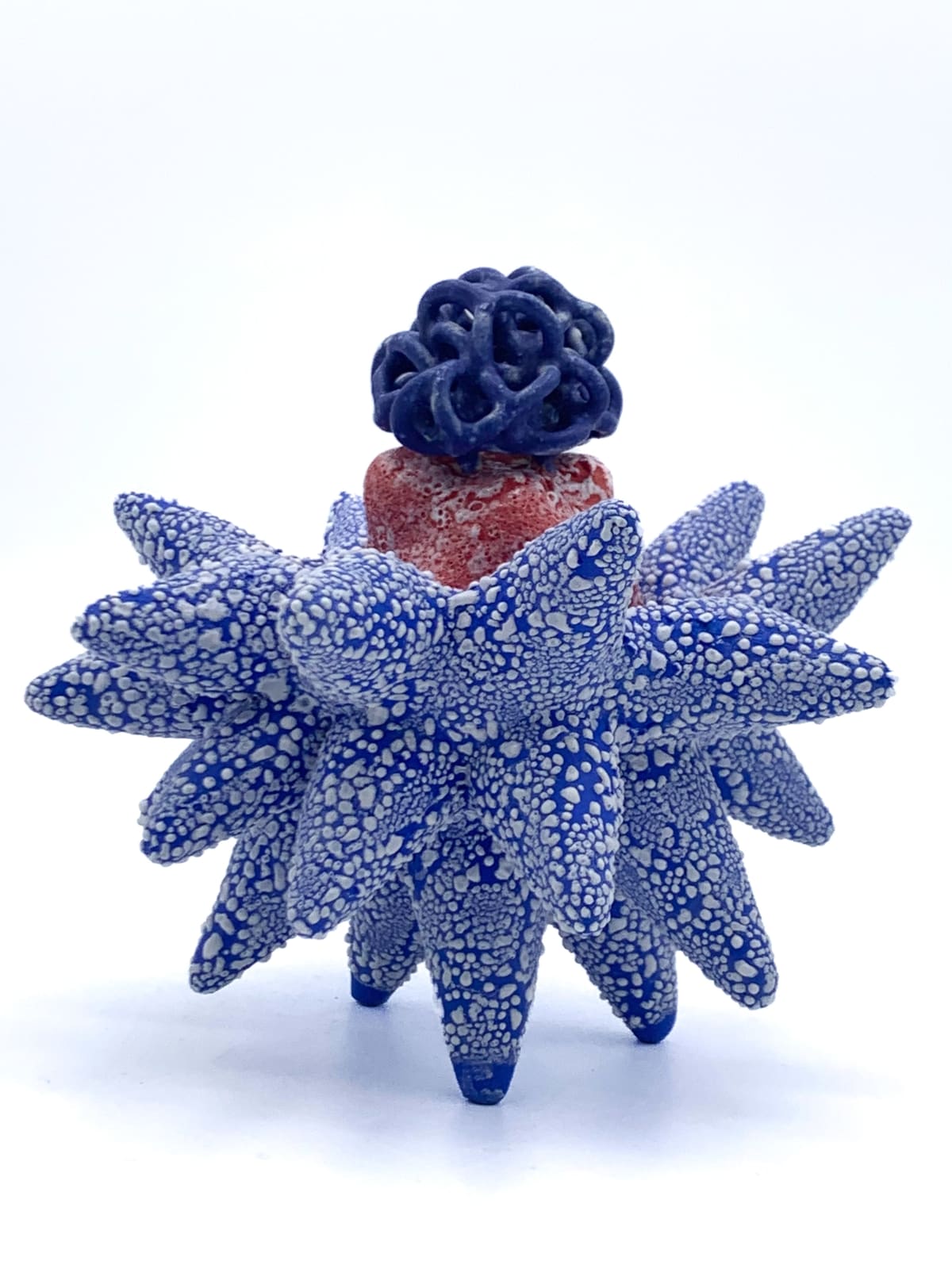 Tessa Eastman, Miniature Cloud Bundle in Pollinating Creature Blue Red, 2024