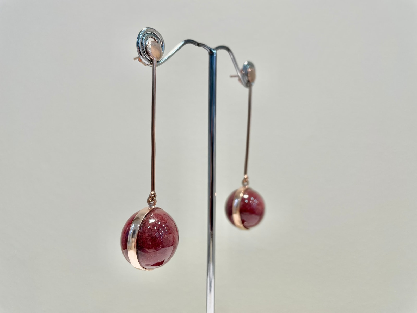 Mara Irsara, Planet Earrings - Grape Red, 2023