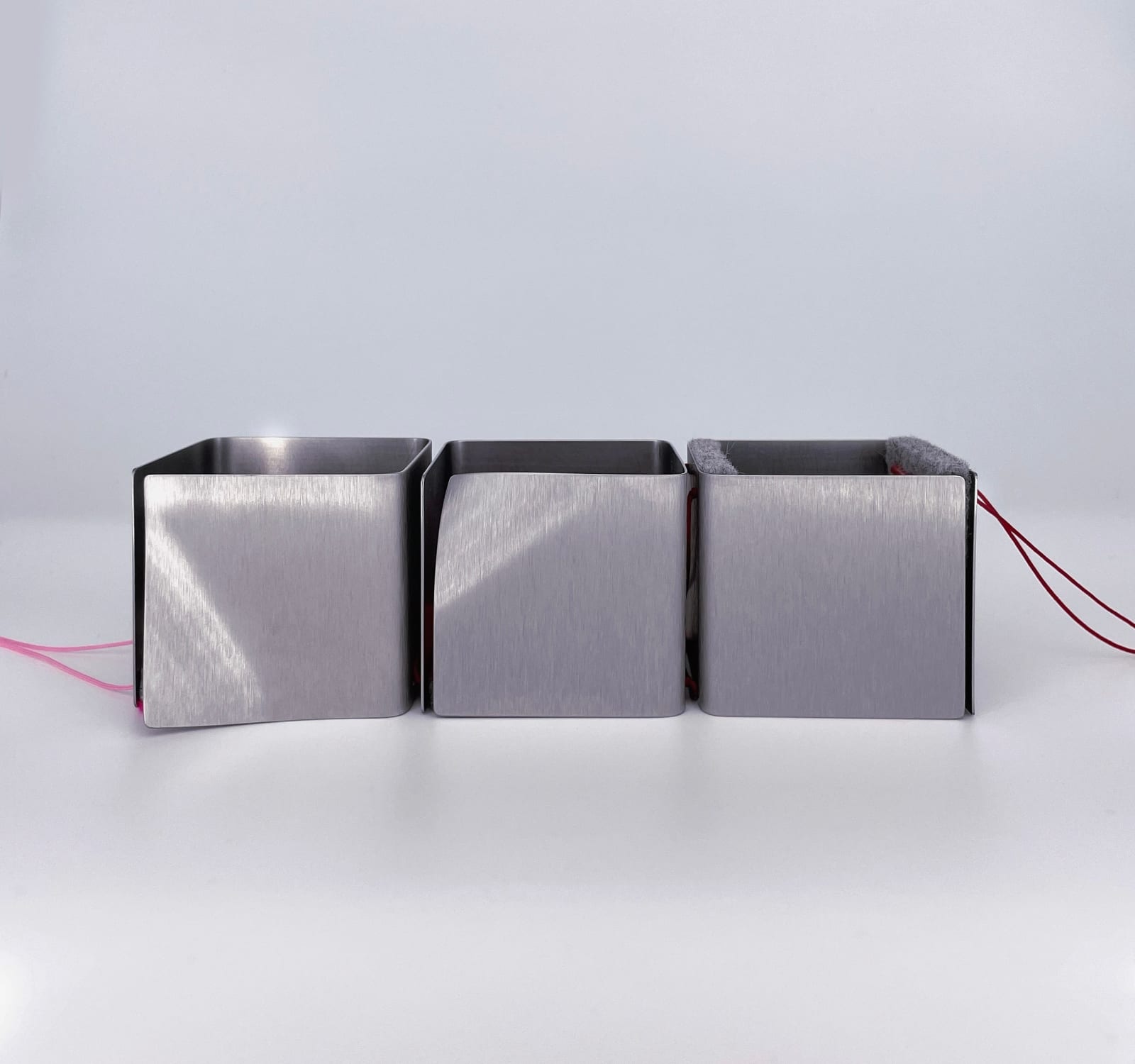 Gill Forsbrook, Three Stainless Steel Box Forms, 2024