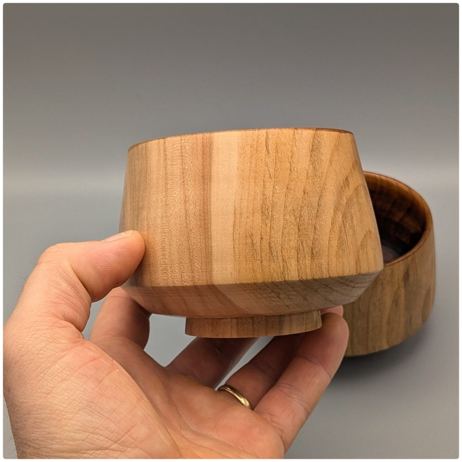Mathieu Jones, Pair Of Turned Cherry Vessels, 2024
