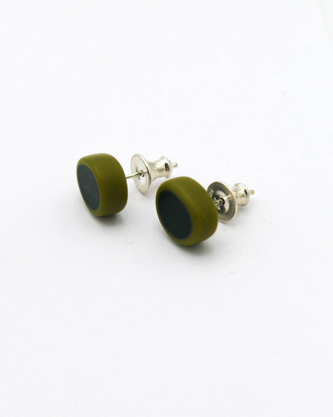Kathie Murphy, Dark Green & Olive Stud Earrings, 2024