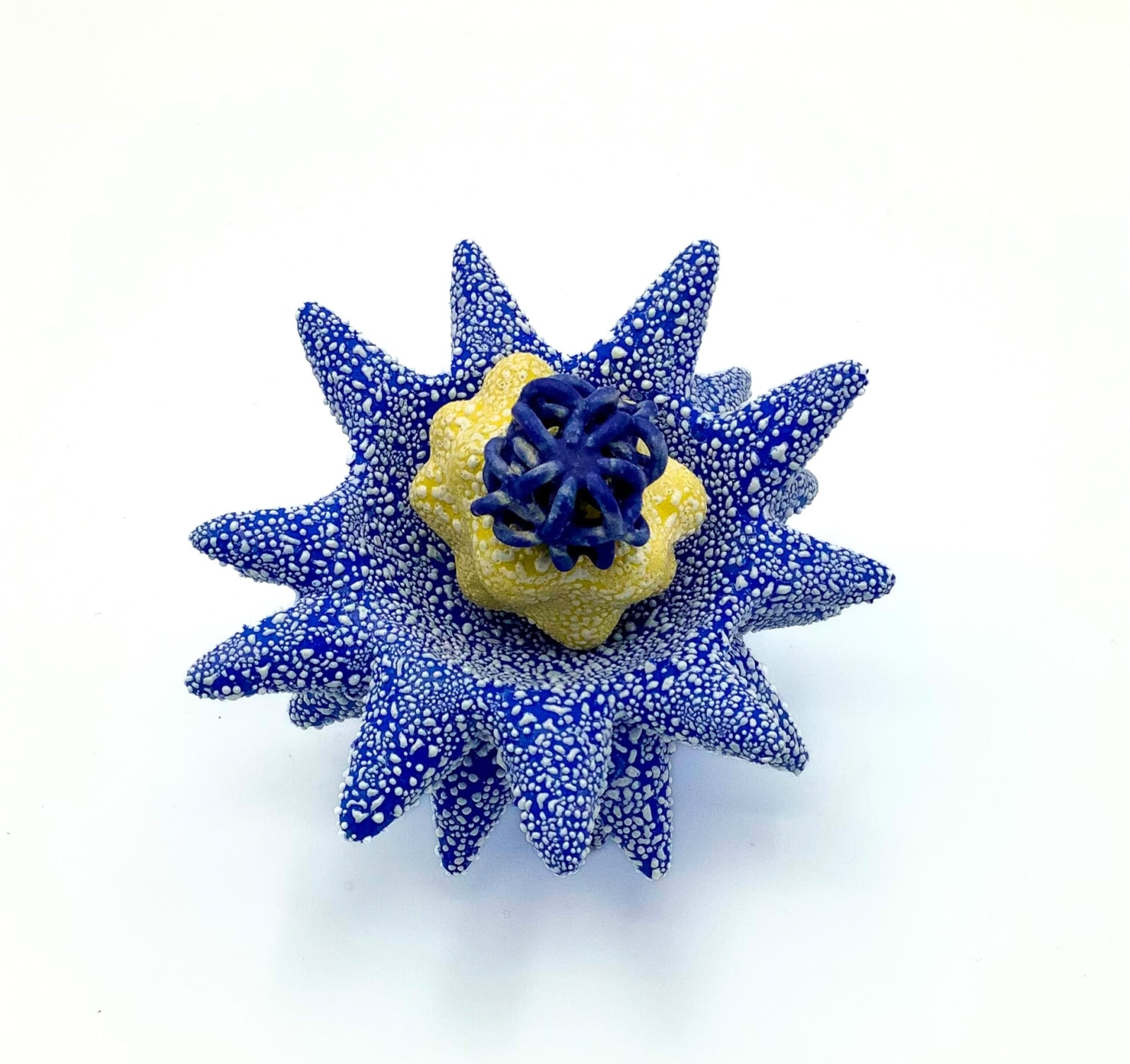 Tessa Eastman, Miniature Cloud Bundle in Pollinating Creature Blue Yellow, 2024