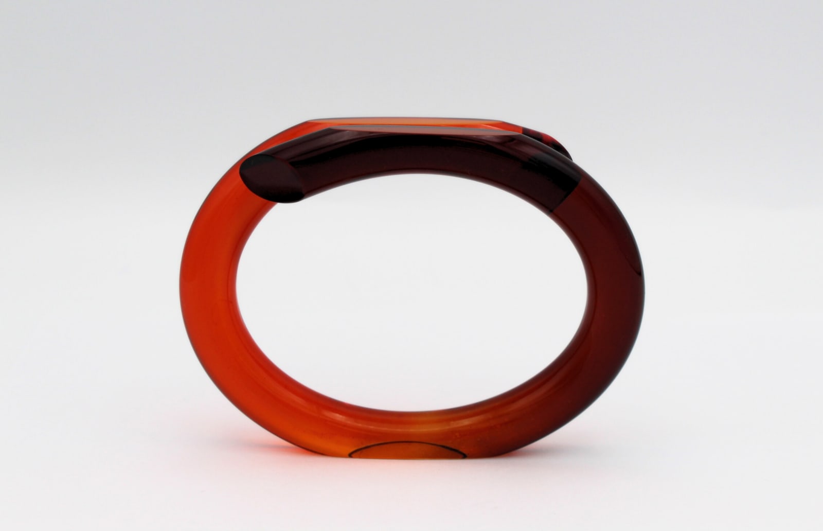 Marlene McKibbin, Faceted Acrylic Bangle - Scarlet & Amber, 2024