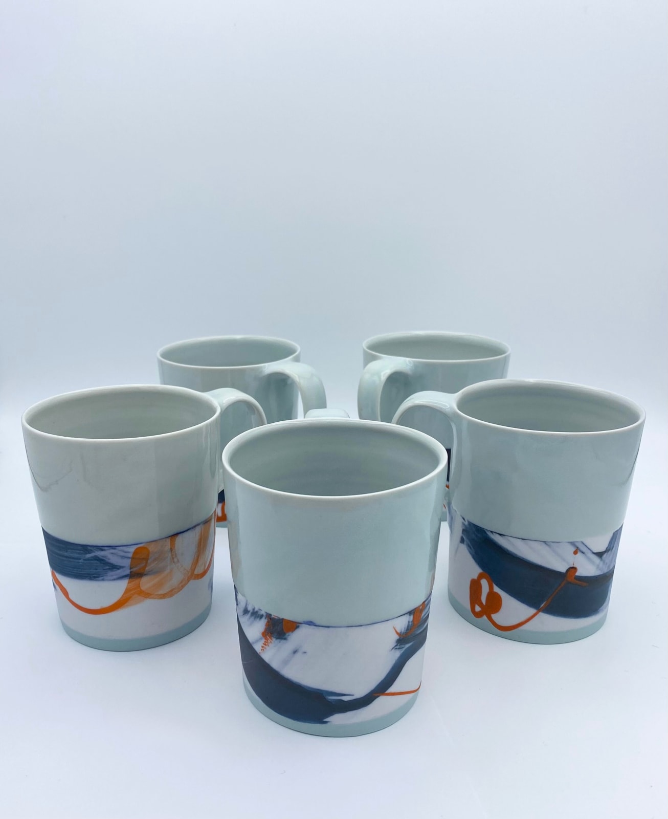 Adam Frew, Cup - Blue Abstract Decoration Mint Foot, 2024