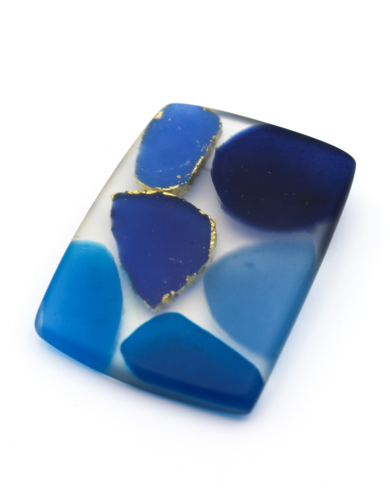 Kathie Murphy, Blue Gold Leaf Brooch, 2024