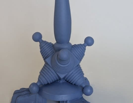 Ömer Öner, Blue Claws Candlestick, 2025