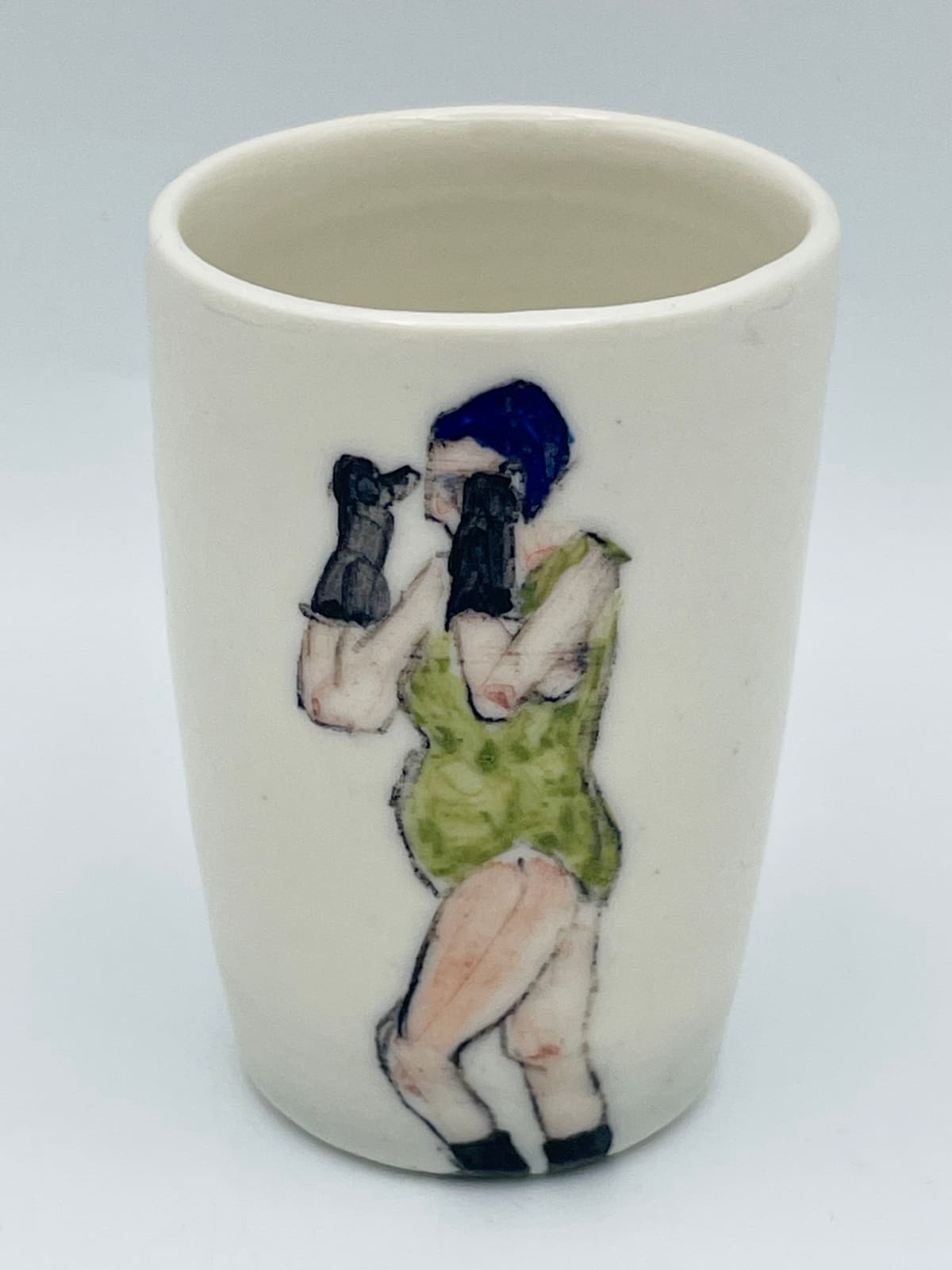 Helen Beard, Swimmer Beaker - Green, Blue Cap, 2024