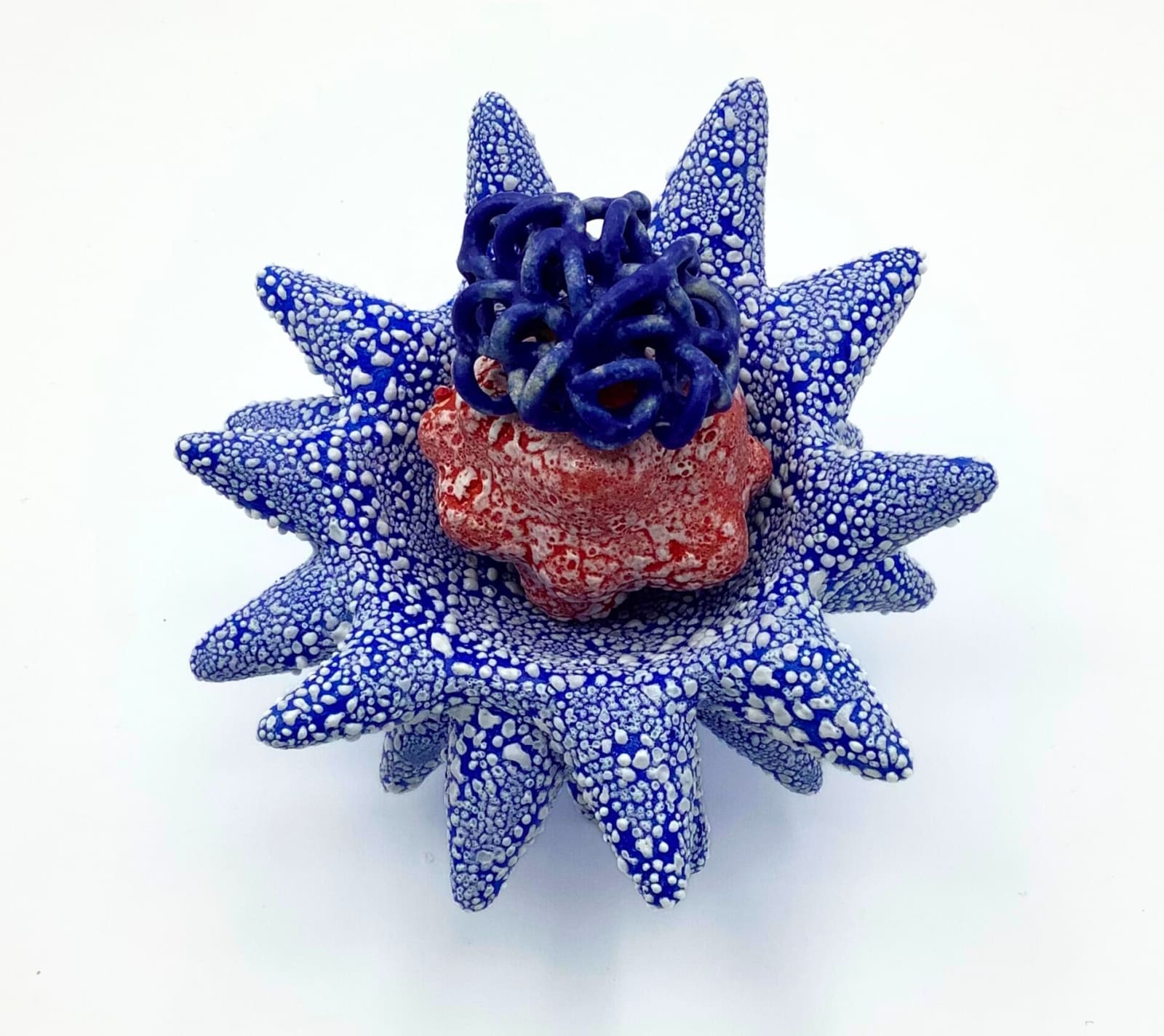 Tessa Eastman, Miniature Cloud Bundle in Pollinating Creature Blue Red, 2024