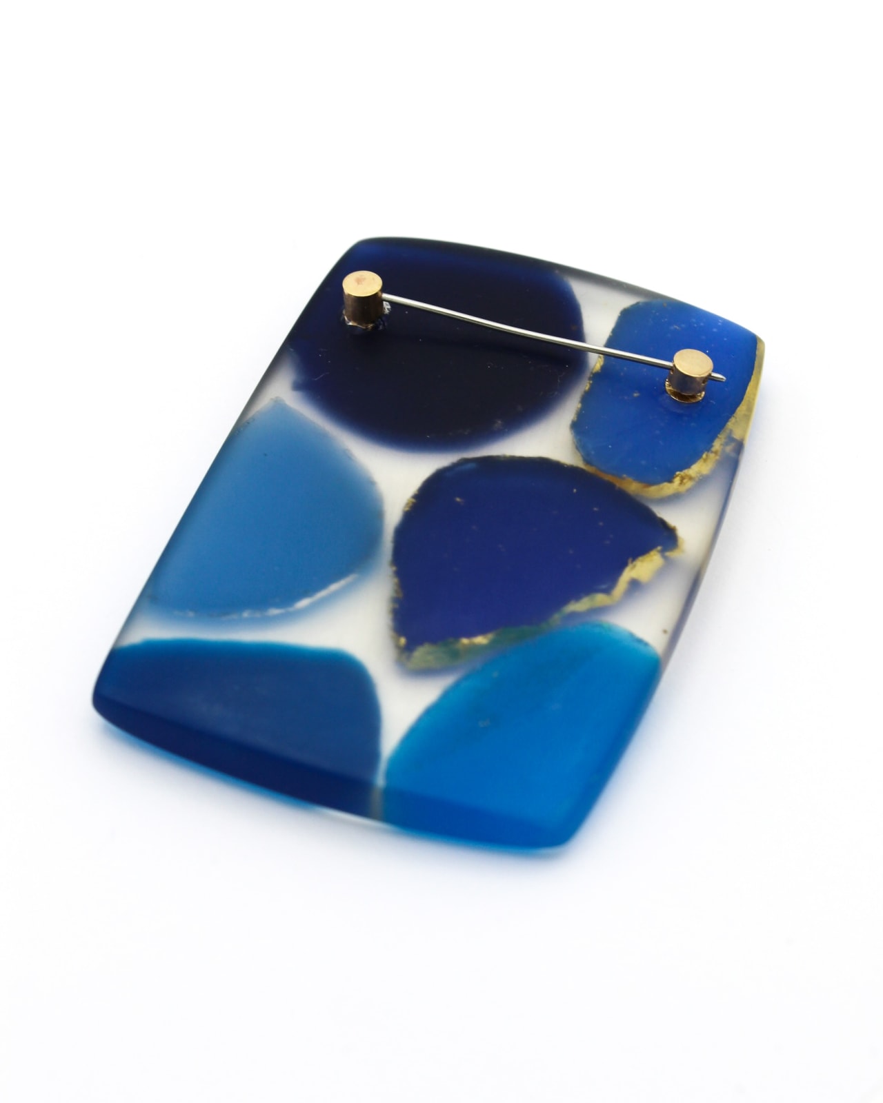 Kathie Murphy, Blue Gold Leaf Brooch, 2024