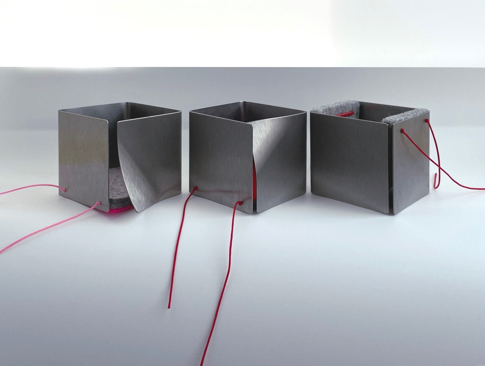 Gill Forsbrook, Three Stainless Steel Box Forms, 2024