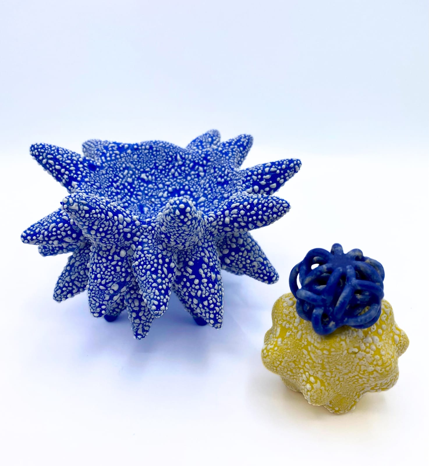 Tessa Eastman, Miniature Cloud Bundle in Pollinating Creature Blue Yellow, 2024