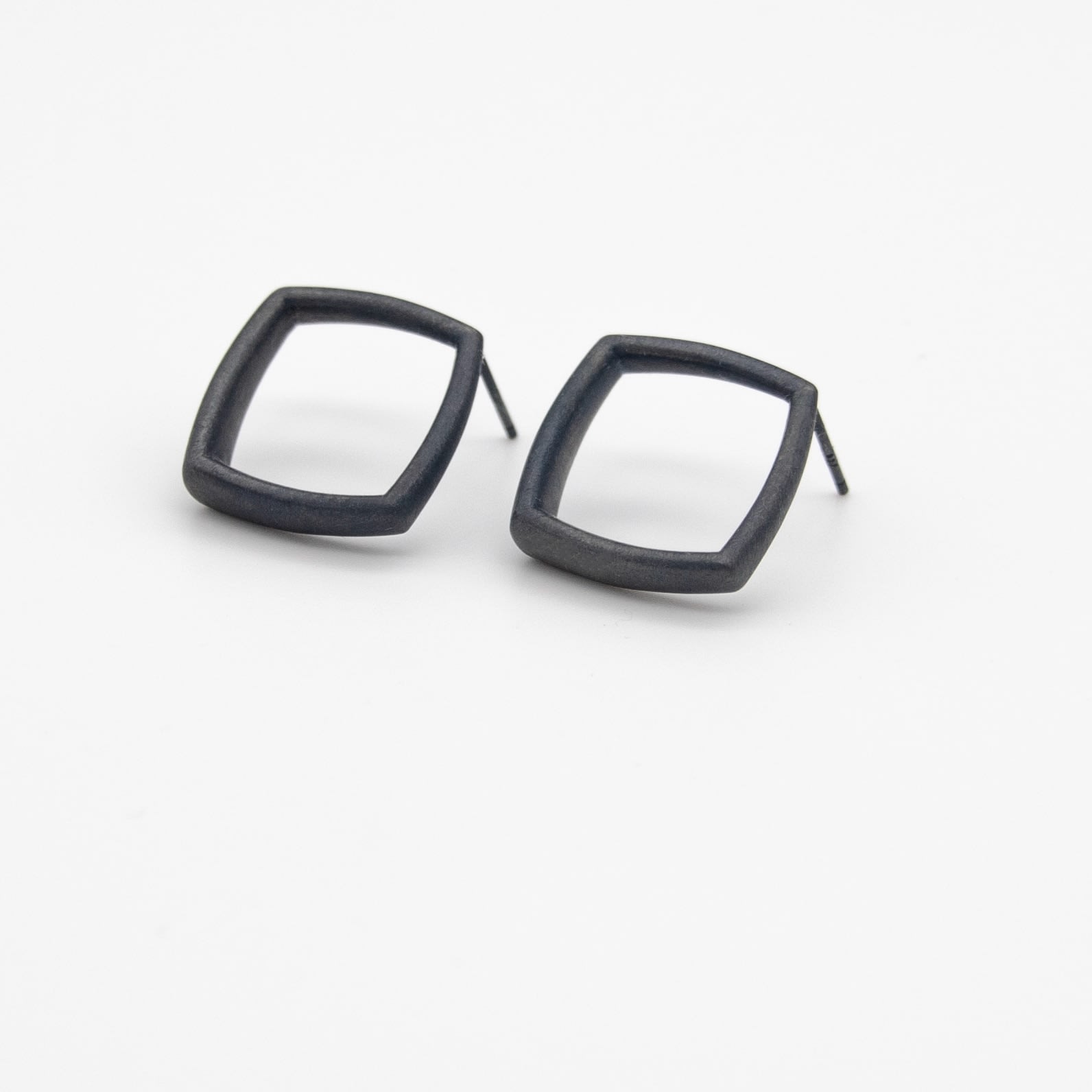 Sheng Zhang, ‘Curved Curves’ Framed Rhombus Earrings, 2023