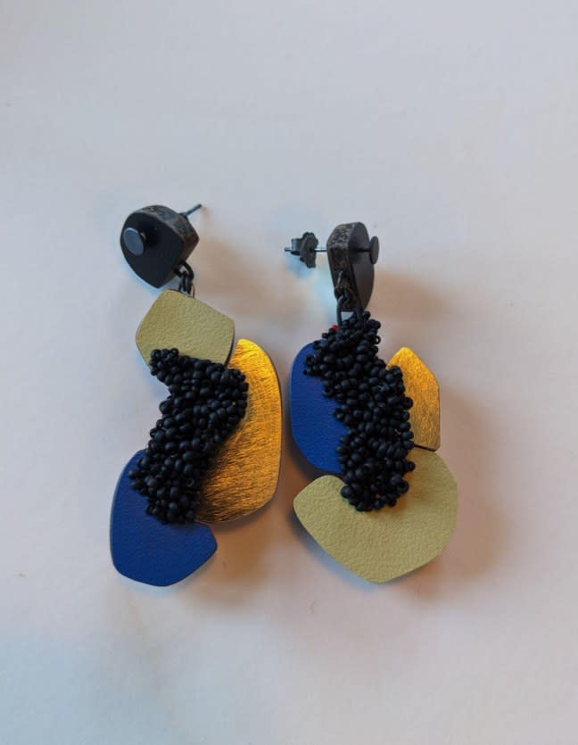 Faye Hall, Reversible Stud Earrings Dangly XL, 2023 Contemporary