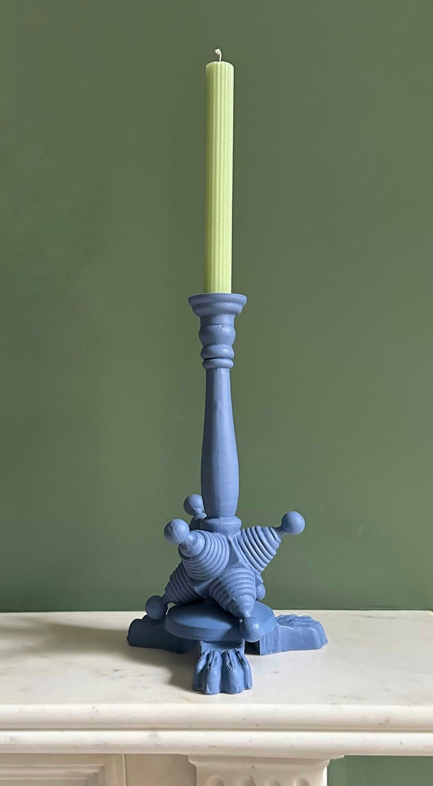 Ömer Öner, Blue Claws Candlestick, 2025