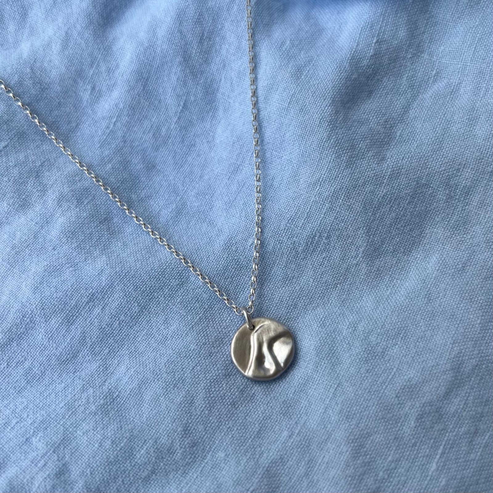 Helly Frusher, Pebble Pendant - Matte Silver, 2023