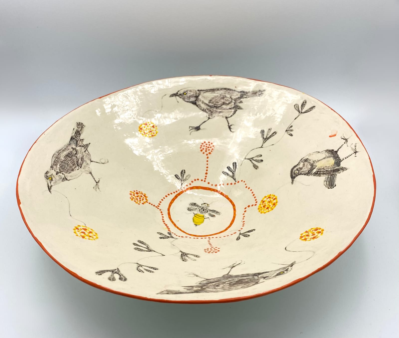 Laurance Simon, Circling Round The Bees Platter, 2024